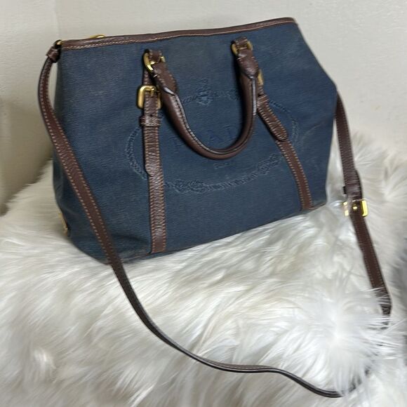 💯Authentic Prada Canapa in Denim🍀 - Picture 7 of 17